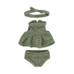 Set imbracaminte cu rochita pentru papusa fetita 21 cm, Miniland