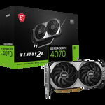 Placa video GeForce RTX 4070 VENTUS 2X E OC 12GB DLSS 3, MSI