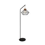 Lampadar modern negru VEGA cu abajur 1x70W E27, Viokef