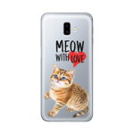 Protectie Spate Lemontti Art Meow With Love LEMHSPJ6PMLV pentru Samsung Galaxy J6 Plus (Multicolor), Lemontti