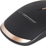 Mouse wireless Esperanza, 2000 DPI, Negru/Auriu, Esperanza