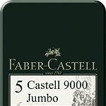 Set 5 Buc Creion Grafit Castell 9000 Jumbo Faber-Castell, Faber Castell