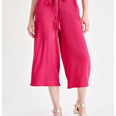 Pantaloni culotte cu snur - Fucsia, OXXO