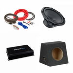 Pachet Subwoofer auto Hertz Cento CS 350W + Amplificator ForX XAE 600.1D + Kit de cabluri complet, Hertz