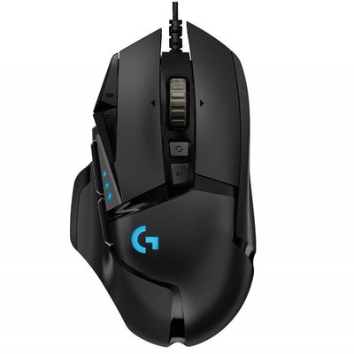 G502 Hero black Logitech G502 HERO, RGB LED, USB, Black
