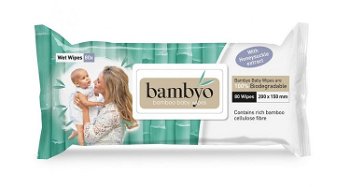 Servetele umede pentru bebelusi eco, 80 buc, 100% biodegradabile bambyo, OEM