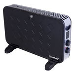 Convector Electric, 2000w, 2 Trepte De Putere, Buton Rotativ Pentru Pornire, Termostat Reglabil, Protectie Asupra Supraincalzirii, Indicator Luminos, Compact Si Ergonomic, Negru, KlaussTech