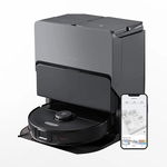 Aspirator robot Roborock S8 Max Ultra, 60 W, Recipient 0.27 l, Rezervor apa 0.1 l, Autonomie 180 minute, Statie 8-in-1 RockDock Ultra, Control vocal (Negru), Roborock