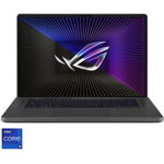 Laptop Gaming ASUS ROG Zephyrus G16 GU603VV cu procesor Intel® Core™ i9-13900H pana la 5.40 GHz, 16", QHD+, IPS, 240Hz, 16GB DDR4, 1TB SSD, NVIDIA® GeForce RTX™ 4060 8GB GDDR6 TGP 120W, No OS, Eclipse Gray