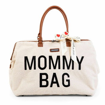 Geanta de infasat Childhome Mommy Bag Teddy Ecru, Childhome