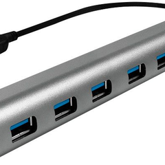 logilink HUB USB LOGILINK UA0308, USB 3.0 x 7, conectare prin USB 3.0, Argintiu, logilink
