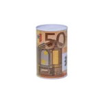 Pusculita metalica cu bancnota de 50 euro, 13x8cm / CD2566-3