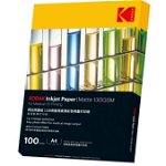 Hartie Kodak print medical HD inkjet, format A4, 130 g, mata, top 100 coli, Kodak
