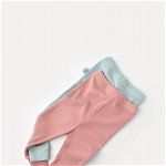 Set 2 pantaloni bebe unisex din bumbac organic si modal - Mint/Rose, BabyCosy, BabyCosy