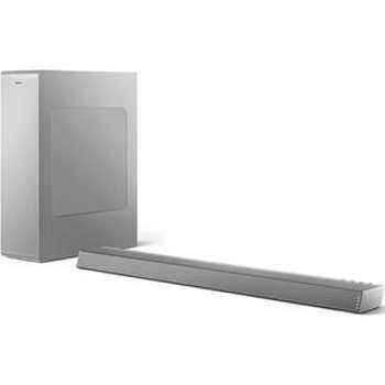 Soundbar Philips TAB6405/10, 2.1, 140 W, Subwoofer wireless, Bluetooth (Argintiu)