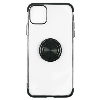 Husa de protectie Just Must Mirror Ring pentru iPhone 11 Pro Max, Silicon, Black