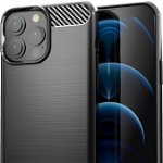 Hurtel Carbon Case elastyczne etui pokrowiec iPhone 13 Pro Max czarny, Hurtel