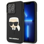 Husa Spate Karl Lagerfeld, Compatibila Cu iPhone 13 Pro, Colectia 3d Rubber Karl Head, Negru - 9028114