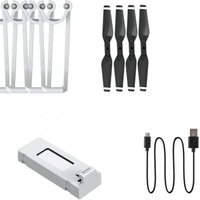 Set de accesorii pentru drona E88 OBEST, matal/plastic, alb/negru, 11 piese