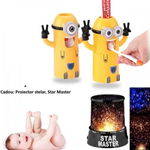 Suport 3 in 1 periute, pasta de dinti si dozator pasta de dinti Minions + Lampa de veghe Star Master, Faircom Greeting