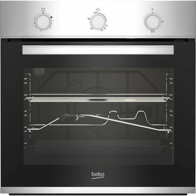 Cuptor incorporabil Beko BIG12100X, Gaz, 66 l, Grill gaz, Rotisor, Siguranta flacara, RecycledNet, Iluminare halogen (Inox), Beko