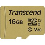 microSDHC USD500S 16GB CL10 UHS-I U3 Up to 95MB/S +adapter, Transcend