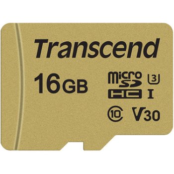 Card Transcend TS16GUSD500S microSDHC USD500S 16GB C + Adaptor, Transcend