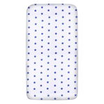 Cearceaf din bumbac cu elastic roata pentru patut 120x60 cm Kidizi Blue Stars, Kidizi