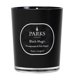 Lumânare cu parfum de rodie și piper peruvian Parks Candles London Black Magic, timp de ardere 45 h