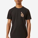 New Era tricou din bumbac Dodgers Metallic Print culoarea negru, cu imprimeu 12893116-black, New Era
