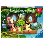 Puzzle Copii Ravensburger Gigantosaurus 2 x 12 Piese, Ravensburger