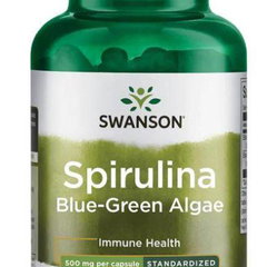 Spirulina Blue-Green Algae, 500 mg, Swanson, 90 capsule SWU948