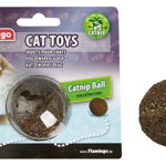 FLAMINGO Jucărie pentru pisici Minge cu iarba pisicii, 5cm, Flamingo