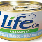 Hrana Pisici Life Pet Care 85g Ton+Peste Alb/24, Life Pet Care