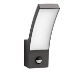Aplica LED iluminat exterior Philips Splay, cu senozr de miscare IR, 12W, 1100 lm, temperatura lumina calda (2700K), IP44, Antracit , Philips
