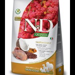 Hrana dietetica pentru caini adulti talie mica, FARMINA N&D Quinoa, cu prepelita si nuca de cocos 2,5 kg