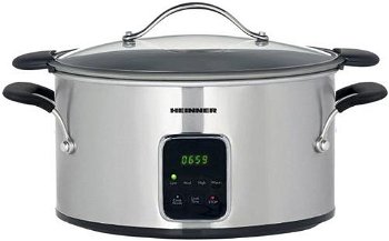 Slow cooker Heinner HSCK-T6IX, 200 W, 6 l, Argintiu