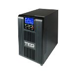 UPS cu 2 prize si stabilizator online TED DZ088394, 3050 VA, 3000 W, regleta, LCD, TED