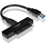 Rack Extern HDD ADSA-1S6 SlimPort 6 USB3.0 - SATA 6G cu Carcasa Compatibil 2.5Inch SATA HDD/SSD Negru, AXAGON