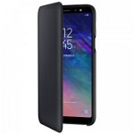 Samsung Husa de protectie tip Book Wallet Cover Black pentru Galaxy A6 Plus (2018)