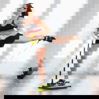 Aparat fitness pentru picioare si muschi fesieri cu ghid de exercitii