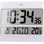 ceas de perete digital om 3540 d, 46cm, temperatura, calendar, alb, trevi, TREVI