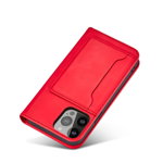 Husa Magnet Card Stand compatibila cu Samsung Galaxy S23 Ultra Red, OEM