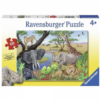 Ravensburger - Puzzle Animale Safari, 60 piese