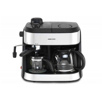 Espressor si cafetiera Orion OCCM-4616, 1800W, 1,25l, Cafea macinata, Negru/ Argintiu