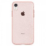 Husa Premium Originala Spigen Liquid Crystal Glitter iPhone Xr Transparent Rose Silicon