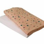 Set cearceafuri "Lumea stelutelor colorate" patut bebelus 60x120 cm, cu elastic din bumbac