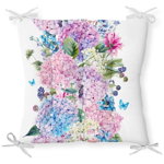 Perna de sezut Minimalist Home World, Minimalist Cushion Covers Purple Pink Flowers, bumbac, , 40x40 cm, multicolor - Minimalist Home World, Roz, Minimalist Home World