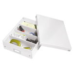 Cutie cu organizator Leitz Office, lungime 37 cm, alb