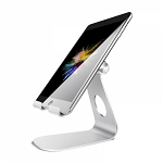 Suport de birou pentru telefon sau tableta pozitie ajustabila unghi 270 grade din aluminiu, krasscom